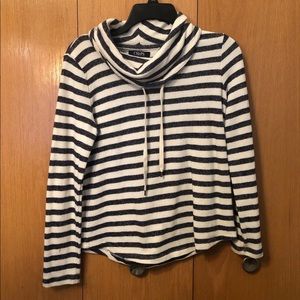XS Chaps Cowl Striped Sweater